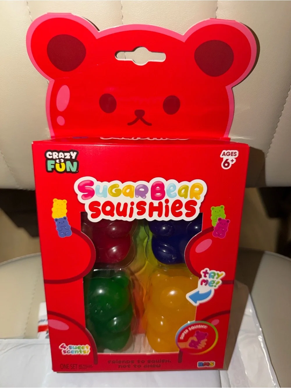 RMS -SugarBear Squishies Colorful Gummy Bear Toy Set -